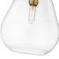 Z-Lite Ayra 12" 1-Light Olde Brass Pendant Light With Clear Glass Shade