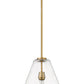Z-Lite Ayra 12" 1-Light Olde Brass Pendant Light With Clear Glass Shade