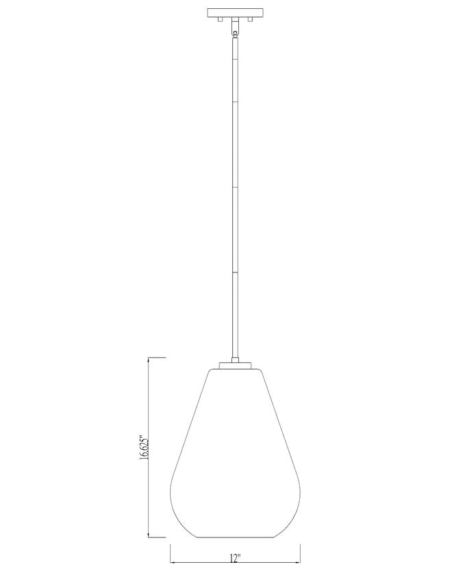 Z-Lite Ayra 12" 1-Light Olde Brass Pendant Light With Clear Glass Shade