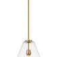 Z-Lite Ayra 12" 1-Light Olde Brass Pendant Light With Clear Glass Shade