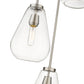 Z-Lite Ayra 18" 3-Light Brushed Nickel Pendant Light With Clear Glass Shade