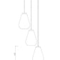 Z-Lite Ayra 18" 3-Light Brushed Nickel Pendant Light With Clear Glass Shade