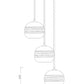 Z-Lite Ayra 18" 3-Light Olde Brass Pendant Light With Clear Glass Shade
