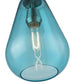 Z-Lite Ayra 8" 1-Light Brushed Nickel Pendant Light With Blue Glass Shade