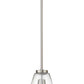 Z-Lite Ayra 8" 1-Light Brushed Nickel Pendant Light With Clear Glass Shade
