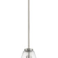 Z-Lite Ayra 8" 1-Light Brushed Nickel Pendant Light With Clear Glass Shade