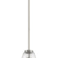 Z-Lite Ayra 8" 1-Light Brushed Nickel Pendant Light With Clear Glass Shade