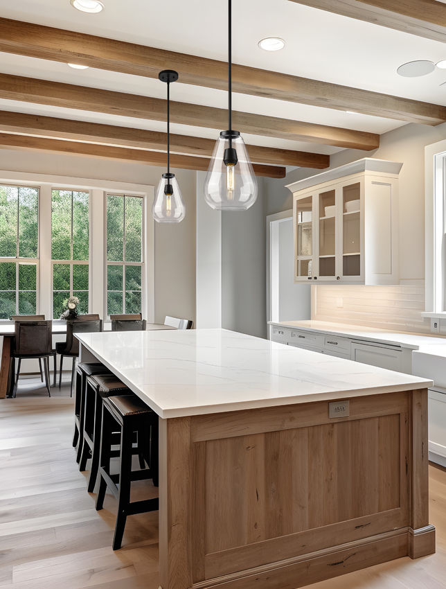 Z-Lite Ayra 8" 1-Light Medium Bulb Base Matte Black Steel Clear Glass Shade Pendant Light