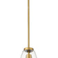 Z-Lite Ayra 8" 1-Light Olde Brass Pendant Light With Clear Glass Shade