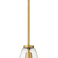 Z-Lite Ayra 8" 1-Light Olde Brass Pendant Light With Clear Glass Shade