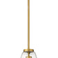 Z-Lite Ayra 8" 1-Light Olde Brass Pendant Light With Clear Glass Shade