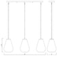 Z-Lite Ayra 8" 3-Light Brushed Nickel Island Light With Clear Glass Shade