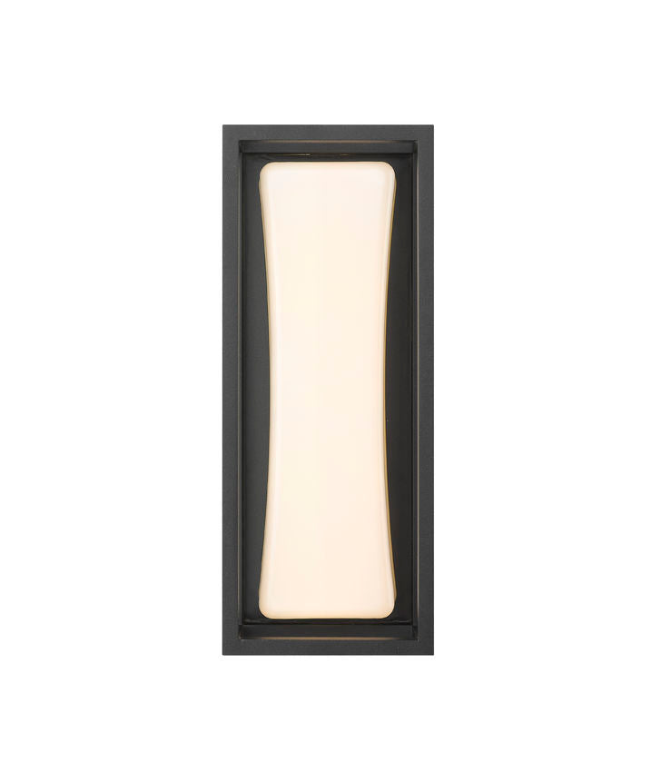 Z-Lite Baden Outdoor 5" W x 13" H 1-Light LED Black Aluminum Outdoor Wall Sconce With White Polycarbonate Shade