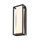 Z-Lite Baden Outdoor 5" W x 13" H 1-Light LED Black Aluminum Outdoor Wall Sconce With White Polycarbonate Shade