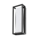 Z-Lite Baden Outdoor 5" W x 13" H 1-Light LED Black Aluminum Outdoor Wall Sconce With White Polycarbonate Shade