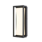 Z-Lite Baden Outdoor 5" W x 13" H 1-Light LED Black Aluminum Outdoor Wall Sconce With White Polycarbonate Shade