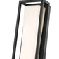 Z-Lite Baden Outdoor 5" W x 24" H 1-Light LED Black Aluminum Outdoor Wall Sconce With White Polycarbonate Shade