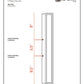 Z-Lite Baden Outdoor 5" W x 24" H 1-Light LED Black Aluminum Outdoor Wall Sconce With White Polycarbonate Shade