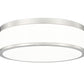 Z-Lite Ballord 12" 1-Light LED-Integrated Brushed Nickel Steel and Frosted Acrylic Shade Flush Mount Light