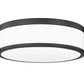 Z-Lite Ballord 12" 1-Light LED-Integrated Matte Black Steel and Frosted Acrylic Shade Flush Mount Light