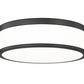 Z-Lite Ballord 12" 1-Light LED-Integrated Matte Black Steel and Frosted Acrylic Shade Flush Mount Light