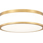 Z-Lite Ballord 12" 1-Light LED-Integrated Modern Gold Steel and Frosted Acrylic Shade Flush Mount Light