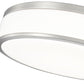 Z-Lite Ballord 16" 1-Light LED-Integrated Brushed Nickel Steel and Frosted Acrylic Shade Flush Mount Light