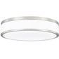 Z-Lite Ballord 16" 1-Light LED-Integrated Brushed Nickel Steel and Frosted Acrylic Shade Flush Mount Light