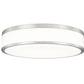 Z-Lite Ballord 16" 1-Light LED-Integrated Brushed Nickel Steel and Frosted Acrylic Shade Flush Mount Light