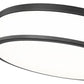 Z-Lite Ballord 16" 1-Light LED-Integrated Matte Black Steel and Frosted Acrylic Shade Flush Mount Light