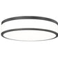 Z-Lite Ballord 16" 1-Light LED-Integrated Matte Black Steel and Frosted Acrylic Shade Flush Mount Light