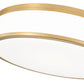 Z-Lite Ballord 16" 1-Light LED-Integrated Modern Gold Steel and Frosted Acrylic Shade Flush Mount Light