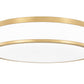 Z-Lite Ballord 16" 1-Light LED-Integrated Modern Gold Steel and Frosted Acrylic Shade Flush Mount Light