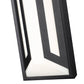 Z-Lite Banff 5028B-BK-LED 2-Light LED-Integrated Sand Black Aluminum Frame Opal Etched Glass Shade Outdoor Wall Light