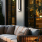 Z-Lite Banff 5028B-BK-LED 2-Light LED-Integrated Sand Black Aluminum Frame Opal Etched Glass Shade Outdoor Wall Light