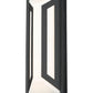 Z-Lite Banff 5028M-BK-LED 2-Light LED-Integrated Sand Black Aluminum Frame Opal Etched Glass Shade Outdoor Wall Light