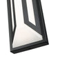 Z-Lite Banff 5028M-BK-LED 2-Light LED-Integrated Sand Black Aluminum Frame Opal Etched Glass Shade Outdoor Wall Light