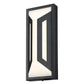 Z-Lite Banff 5028S-BK-LED 2-Light LED-Integrated Sand Black Aluminum Frame Opal Etched Glass Shade Outdoor Wall Light