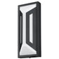 Z-Lite Banff 5028S-BK-LED 2-Light LED-Integrated Sand Black Aluminum Frame Opal Etched Glass Shade Outdoor Wall Light