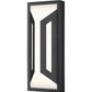 Z-Lite Banff 5028S-BK-LED 2-Light LED-Integrated Sand Black Aluminum Frame Opal Etched Glass Shade Outdoor Wall Light