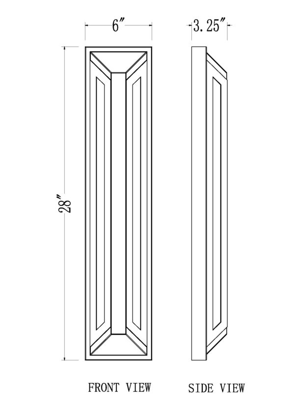 Z-Lite Banff 5028XL-BK-LED 2-Light LED-Integrated Sand Black Aluminum Frame Opal Etched Glass Shade Outdoor Wall Light