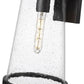 Z-Lite Bar Harbor 10" 1-Light Sand Black and Clear Seedy Glass Shade Outdoor Wall Light