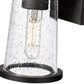 Z-Lite Bar Harbor 5" 1-Light Sand Black and Clear Seedy Glass Shade Outdoor Wall Light