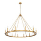 Z-Lite Barclay 12-Light Candelabra Bulb Base Rubbed Brass Steel Chandelier