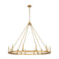 Z-Lite Barclay 12-Light Candelabra Bulb Base Rubbed Brass Steel Chandelier