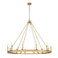 Z-Lite Barclay 12-Light Candelabra Bulb Base Rubbed Brass Steel Chandelier
