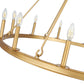 Z-Lite Barclay 12-Light Candelabra Bulb Base Rubbed Brass Steel Chandelier
