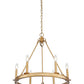 Z-Lite Barclay 6-Light Candelabra Bulb Base Rubbed Brass Steel Chandelier