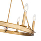 Z-Lite Barclay 6-Light Candelabra Bulb Base Rubbed Brass Steel Chandelier