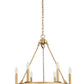 Z-Lite Barclay 6-Light Candelabra Bulb Base Rubbed Brass Steel Chandelier